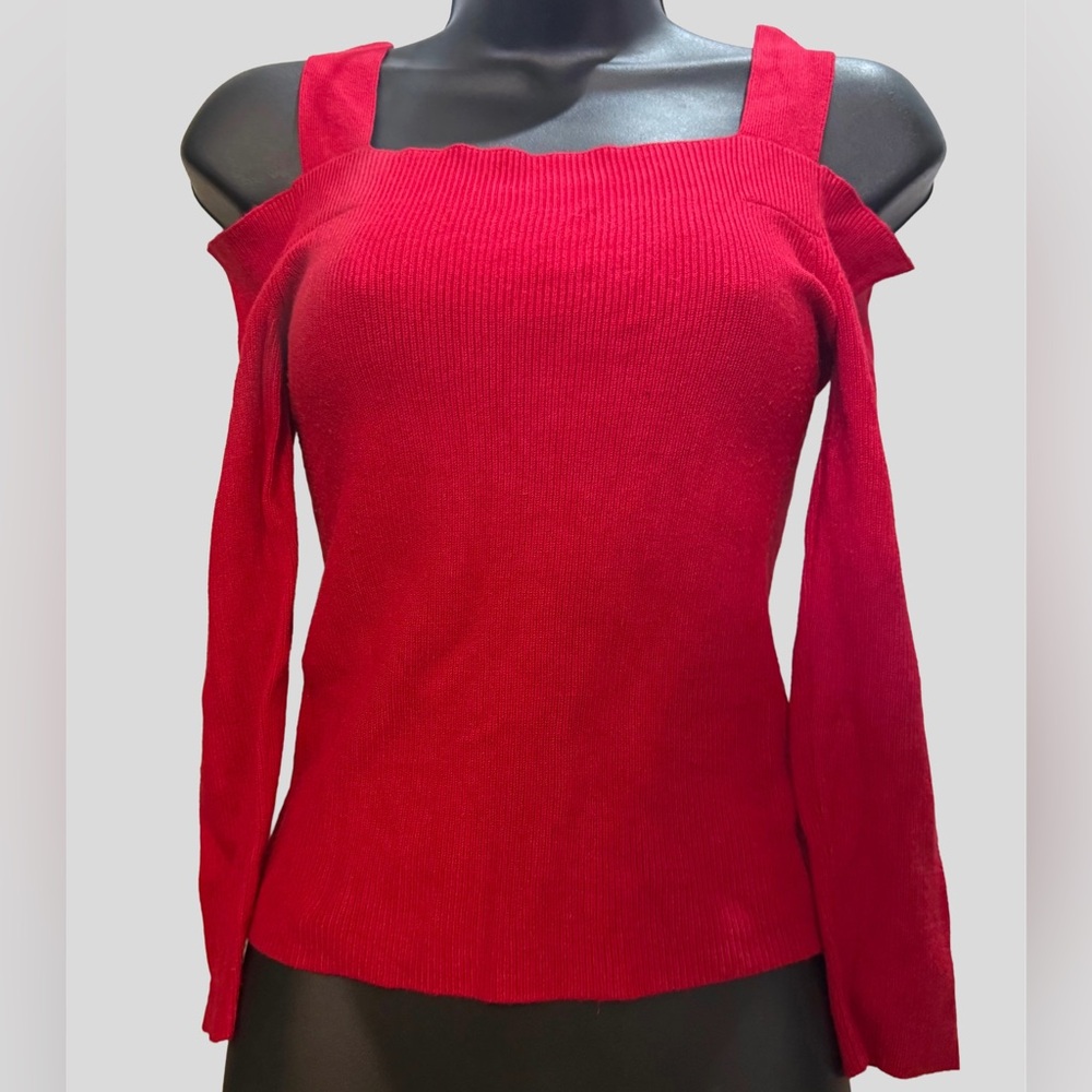 Express Vibrant Red Off-Shoulder Blouse